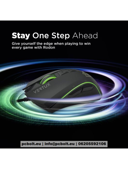 VERTUX Rodon RGB Gaming Mouse Black