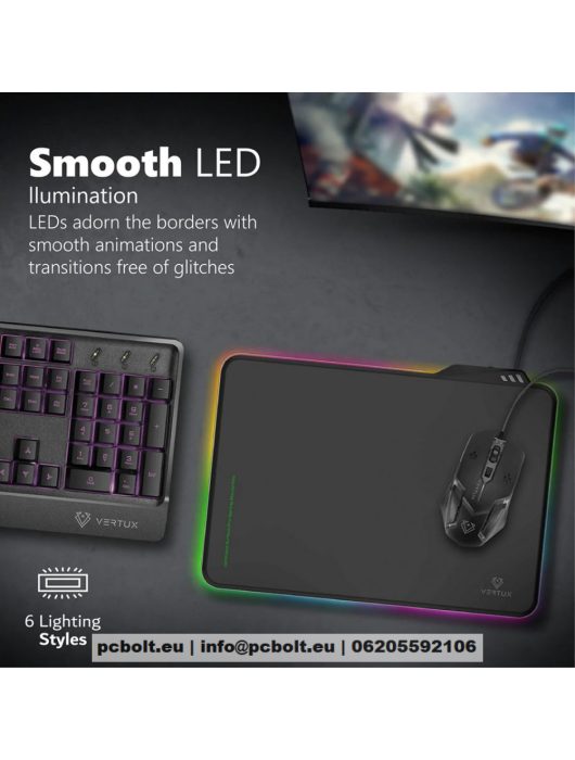 VERTUX Fluxpad Egérpad Black