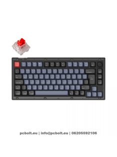   Keychron V1 RGB Fully Assembled Knob K Pro Red Mechanical Hot Swap Keyboard Frosted Black UK