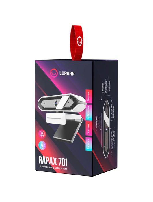 LORGAR Rapax 701 Webkamera Black/White