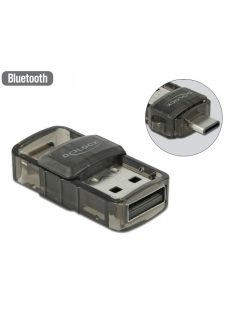   DeLock USB 2.0 Bluetooth 4.0 Adapter 2 in 1 USB Type-C or Type-A Transparent