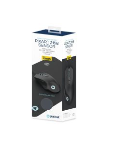 Platinet PMOM010B Mouse+Mousepad Set Black