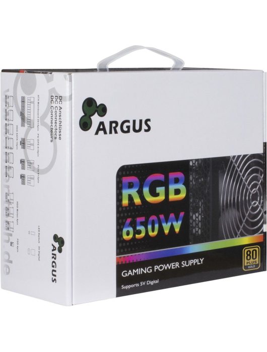 Inter-Tech 650W 80+ Gold Argus RGB-650W CM II