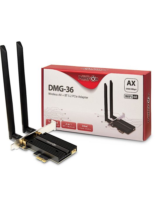 PowerON DMG-36 Wi-Fi 6 + BT5.2 PCIe Adapter