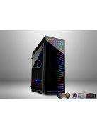 Inter-Tech X-908 Infini2 RGB Tempered Glass Black