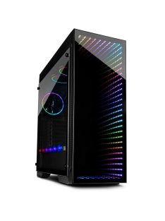 Inter-Tech X-908 Infini2 RGB Tempered Glass Black