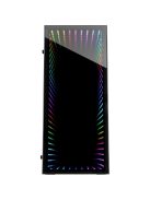 Inter-Tech X-908 Infini2 RGB Tempered Glass Black