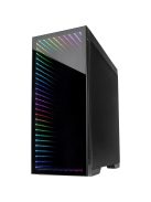 Inter-Tech X-908 Infini2 RGB Tempered Glass Black