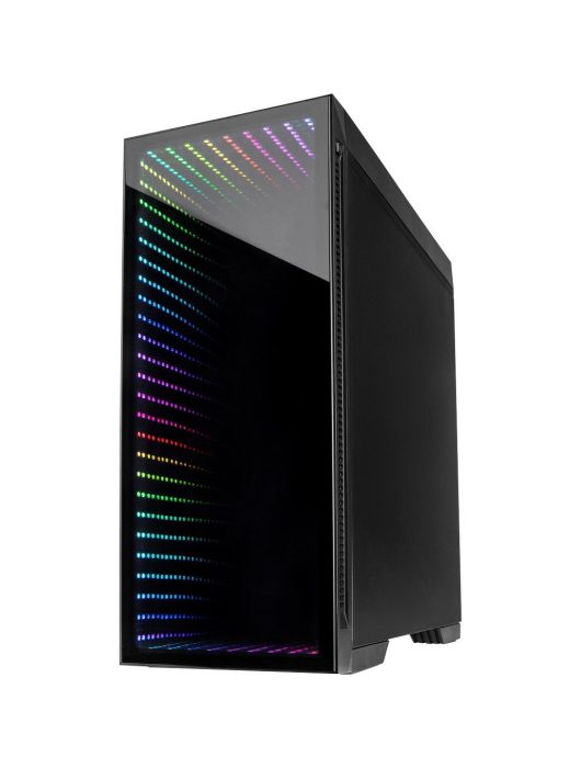 Inter-Tech X-908 Infini2 RGB Tempered Glass Black