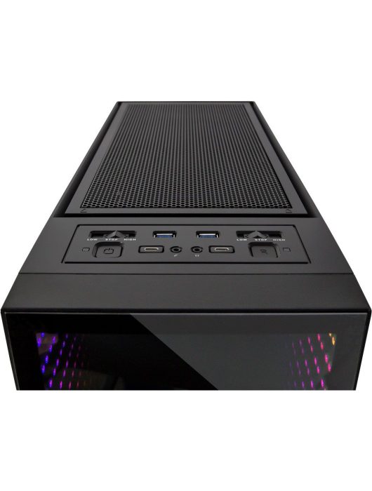 Inter-Tech X-908 Infini2 RGB Tempered Glass Black