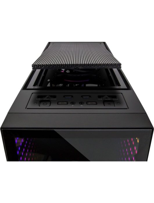 Inter-Tech X-908 Infini2 RGB Tempered Glass Black