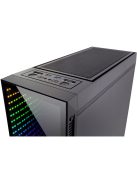 Inter-Tech X-908 Infini2 RGB Tempered Glass Black