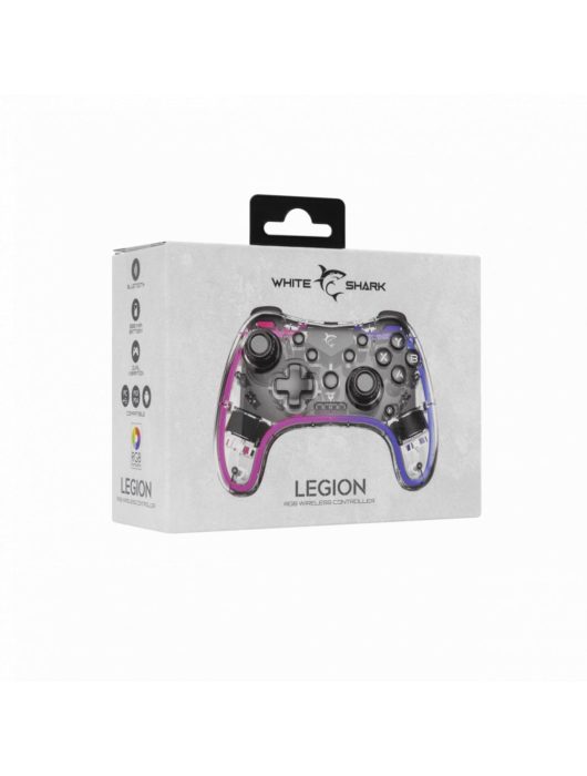 White Shark Legion Bluetooth Gamepad Transparent