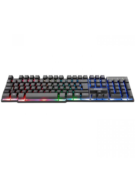 Everest KB-188 Borealis Rainbow RGB Keyboard Black HU