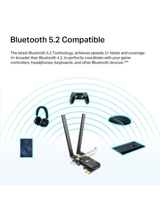 TP-Link Archer TX20E AX1800 Wi-Fi 6 Bluetooth 5.2 PCIe Adapter