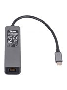 Akyga AK-AD-66 HUB USB Type-C to 3x USB 3.0 Network Card 10/100/1000 15cm