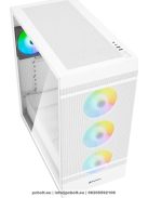 Sharkoon Rebel C50 RGB Tempered Glass White