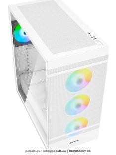 Sharkoon Rebel C50 RGB Tempered Glass White