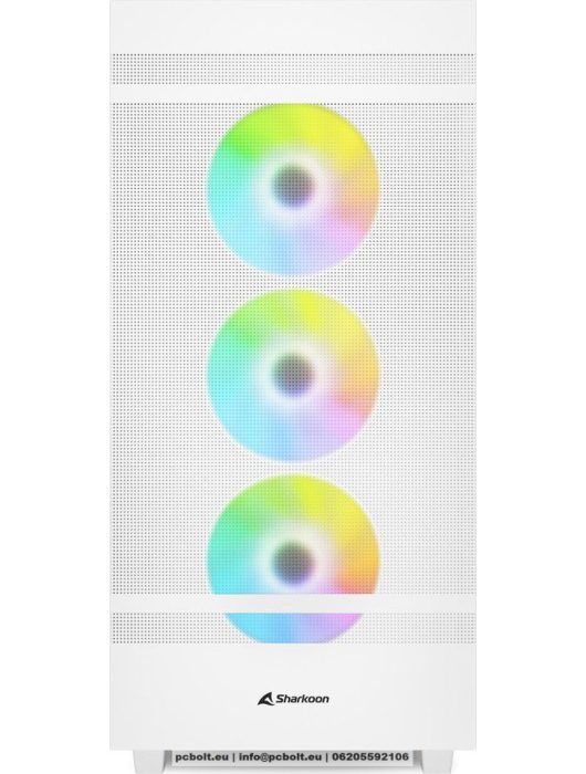 Sharkoon Rebel C50 RGB Tempered Glass White