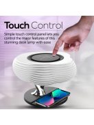 Promate  HomeCloud 3-in-1 Cloud Design Wireless Speaker with LED Nightlight and Wireless Charger Black/White
