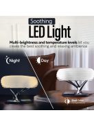 Promate  HomeCloud 3-in-1 Cloud Design Wireless Speaker with LED Nightlight and Wireless Charger Black/White