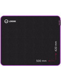 LORGAR Main 315 Egérpad Black/Purple