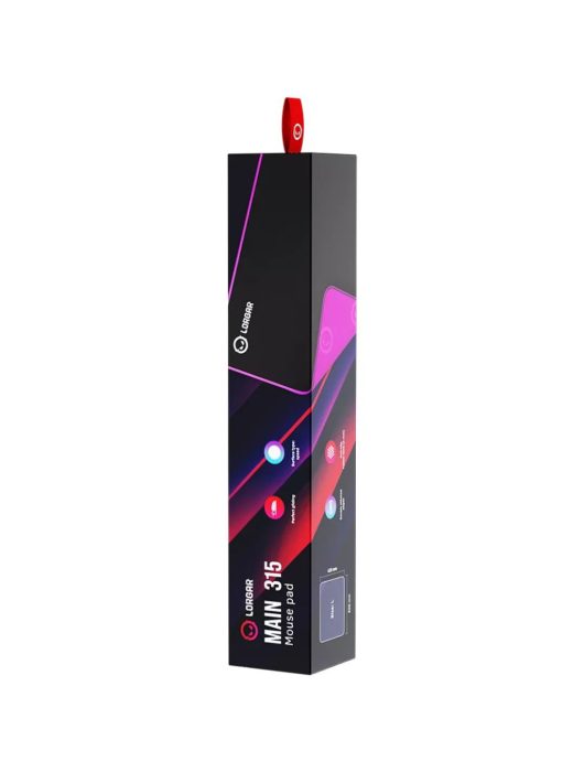 LORGAR Main 315 Egérpad Black/Purple