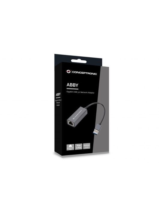 Conceptronic  ABBY08G Gigabit USB3.0 Network Adapter Grey