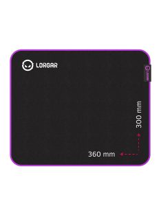 LORGAR Main 313 Egérpad Black/Purple
