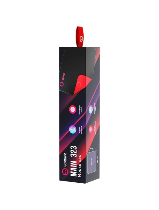 LORGAR Main 323 Egérpad Black/Red