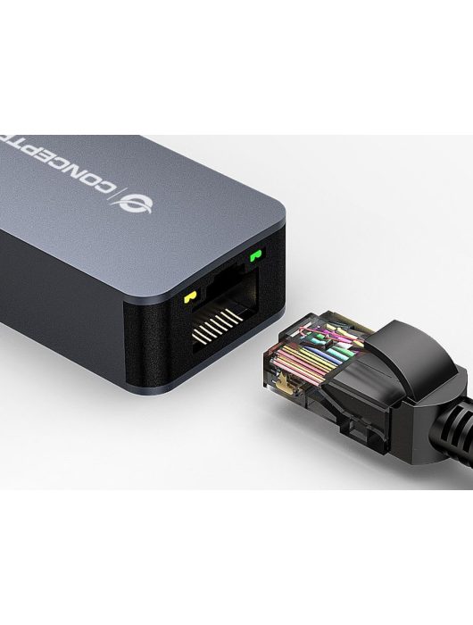 Conceptronic  ABBY12G 2.5G Ethernet USB3.0 Adapter, Wake-on-LAN, Compatible with Nintendo Switch
