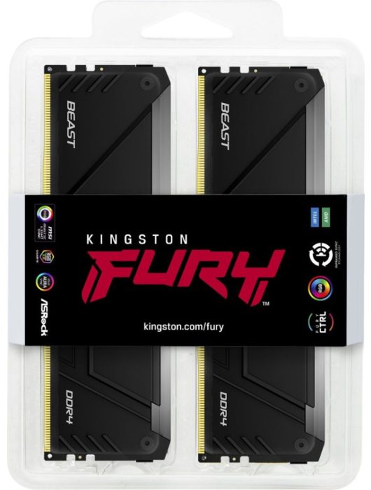 Kingston 16GB DDR4 3200MHz Kit(2x8GB) Fury Beast RGB Black