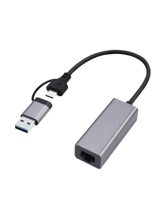 Gembird A-USB3AC-LAN-01 USB 3.1 + type-C Gigabit network adapter Space Grey