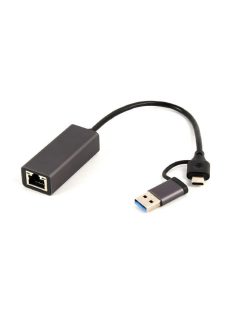   Gembird A-USB3AC-LAN-01 USB 3.1 + type-C Gigabit network adapter Space Grey