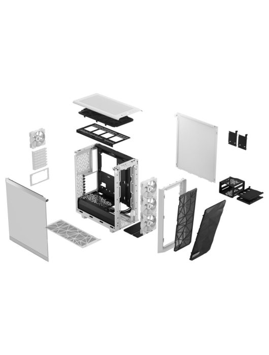 Fractal Design Meshify 2 Compact RGB Tempered Glass Tint Clear White