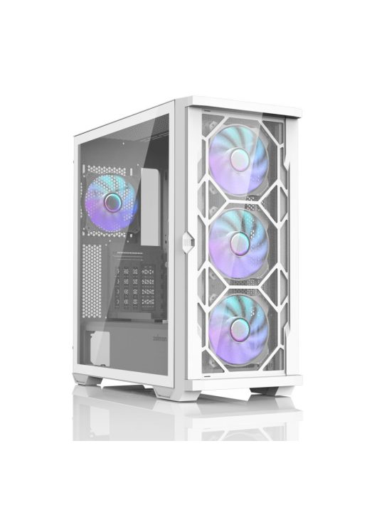 Zalman Z10 Duo RGB Tempered Glass White