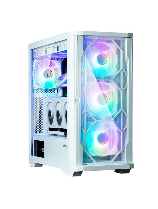 Zalman Z10 Duo RGB Tempered Glass White