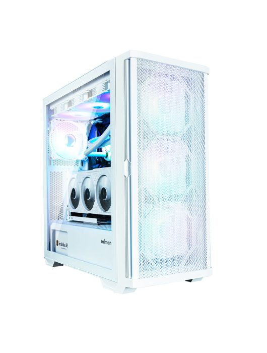 Zalman Z10 Duo RGB Tempered Glass White