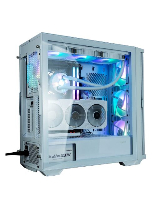 Zalman Z10 Duo RGB Tempered Glass White