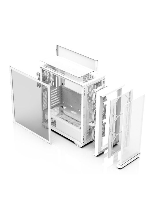 Zalman Z10 Duo RGB Tempered Glass White