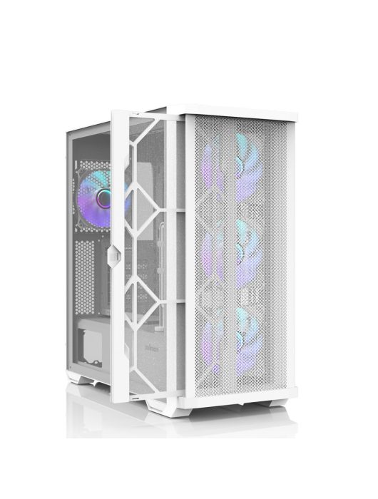 Zalman Z10 Duo RGB Tempered Glass White