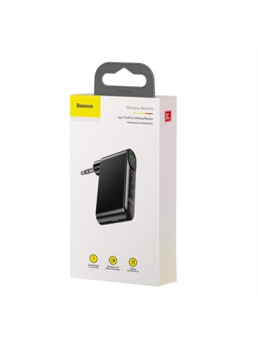 Baseus Qiyin AUX vevő Bluetooth 5.0 Black