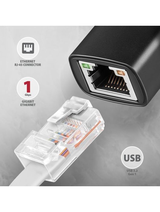AXAGON ADE-ARC USB-C Gigabit Ethernet Adapter Black