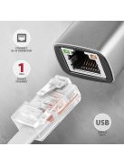 AXAGON ADE-TXCA USB-C + USB-A Gigabit Ethernet Adapter Grey