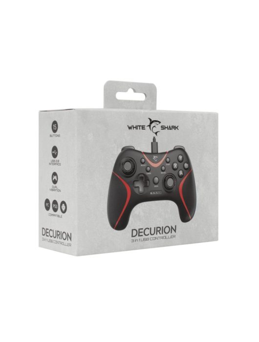 White Shark Decurion USB Gamepad Black/Red