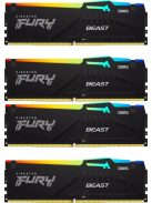 Kingston 128GB DDR5 5200MHz Kit(4x32GB) Fury Beast RGB Black
