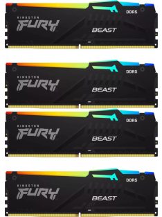 Kingston 128GB DDR5 5200MHz Kit(4x32GB) Fury Beast RGB Black