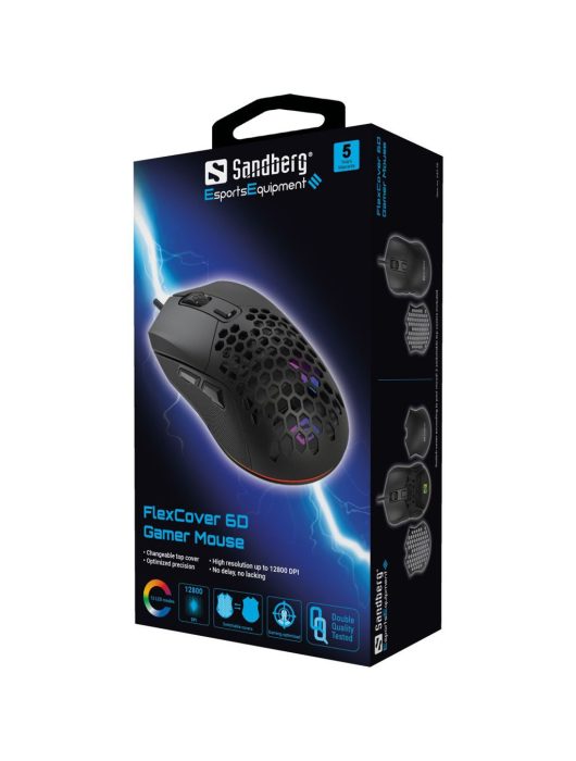 Sandberg FlexCover 6D Gamer mouse Black
