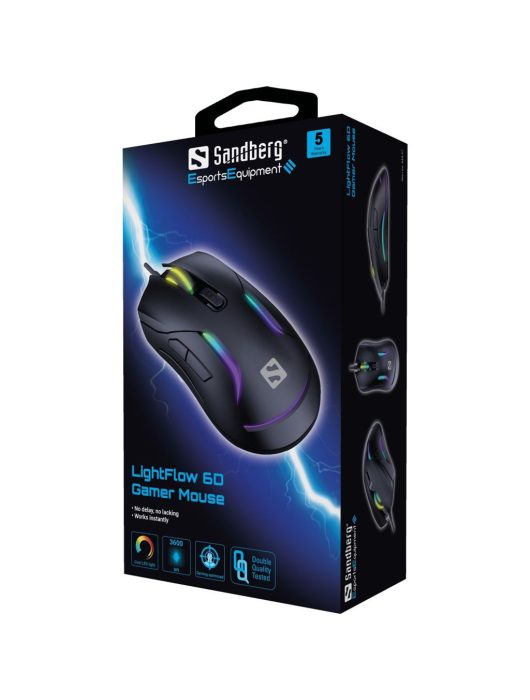 Sandberg LightFlow 6D Gamer mouse Black