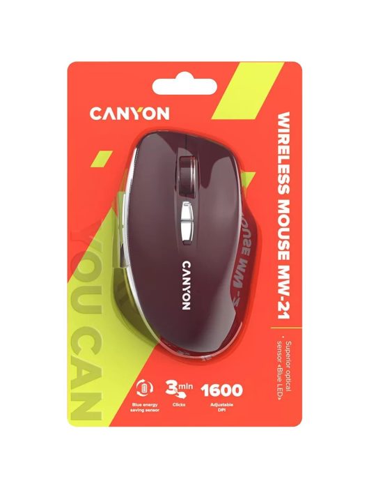 Canyon CNS-CMSW21BR Wireless mouse Burgundy Red